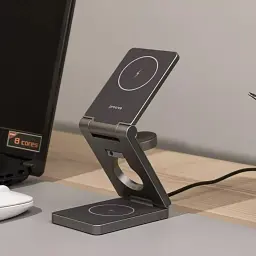 Бездротовий зарядний пристрій Proove Titan Volt 3in1 Gray (WSTV15000003) - мініатюра 6