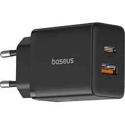 Мережевий зарядний пристрій Baseus Cube 30W USB-A + USB-C Cluster Black (P10111404113-00) [146304] - мініатюра 4