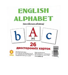 Розвиваючі картки "Англійський алфавіт" (110х110 мм) 101 693 англ. мовою