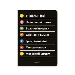 Блокнот у клітинку «Важливі нотатки» чорний