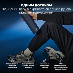 Пляшка для води металева вакуумна ION8 920 мл Vacuum Insulated Ash Navy (I8TS1000ANAVY) - мініатюра 3