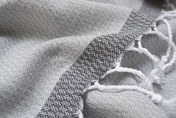 Рушник Barine Pestemal - Basak 95x165 Light Grey-Grey сірий - мініатюра 4