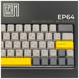 Клавіатура Epomaker EP64 60 Mulan Switch Hot-Swap RGB Wireless/Bluetooth/USB UA Black (EP64-B-M) - мініатюра 6
