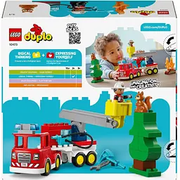 Конструктор LEGO DUPLO Town Пожежна машина зі шлангом і пожежником 28 деталей (10473) - мініатюра 3