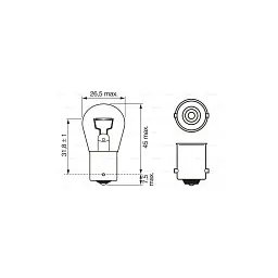 Автолампа Bosch 21W (1 987 302 201) - мініатюра 3