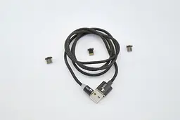 Кабель 3 в 1 Micro iPhone 5 Type-C 4you Magnetic магнітний шнур 2000 мah плетіння