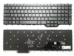 Клавіатура для ноутбуків Dell Alienware M17 R2 клавіатура чорна без рамки, з різнокольоровим підсвічуванням UA/RU/US