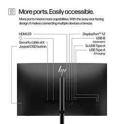 Монітор 27" HP S5 Pro 527pq QHD IPS 100Hz (9D9S0UT) - мініатюра 3