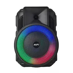 Портативна Bluetooth колонка RIAS RX-8135W 8" RGB валіза з караоке 10W Black - мініатюра 4