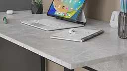 Стіл письмовий Коді Ferrum-decor 75x140x70 Чорний метал ДСП Бетон 16 мм (FRD-106609) - мініатюра 5