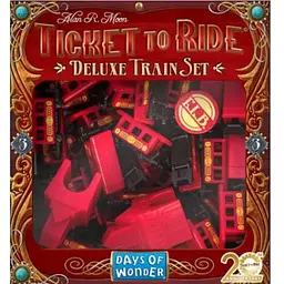 Аксесуар Days of Wonder Промонабір для гри Квиток на потяг 3 червоний Ticket to Ride 20th Anniversary Deluxe Train Set (DOWTTRTS3)