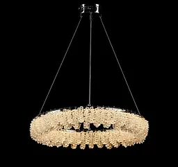 Сучасна підвісна кришталева люстра L33038/600/1 LED (CH) хром, 120 Вт, діаметр 60 см, від 14 до 22 м2 - мініатюра 5