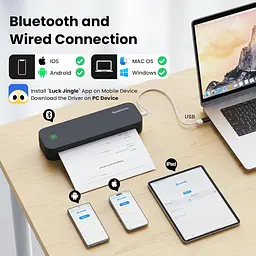 Портативний принтер для подорожей, термопринтер Bluetooth сумісний з Android та iOS і ноутбуком - мініатюра 5
