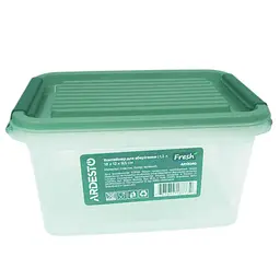 Контейнер для зберігання харчових продуктів Ardesto Fresh 1.2 л прямокутний зелений (AR1304G)