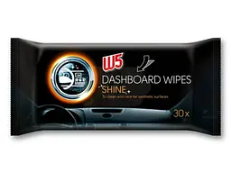 Вологі серветки для прибирання авто зі свіжим ароматом W5 Black Dashboard Shine 30шт / уп