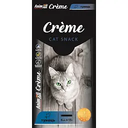 Лакомство для кошек AnimAll Creme со вкусом тунца 6 шт. х 15 г