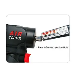 Пневмогайковерт 1/2" 900 Nm 10000 об/хв 1,37 кг супер-короткий Super Duty TOPTUL KAAQ1665 - мініатюра 3