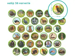 Набір магнітів Монтесорі Тварини на континентах Африка, DoDo - мініатюра 2