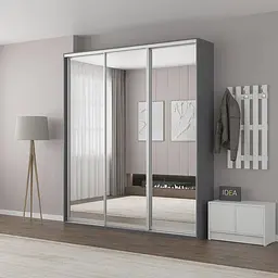 Шафа-купе Idea серія 3 210 x 60 x 240 см Антрацит Дзеркало