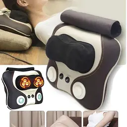 Масажна роликова подушка XPRO Massage Pillow 8802-003 коричнева (MER-15182_741) - мініатюра 3