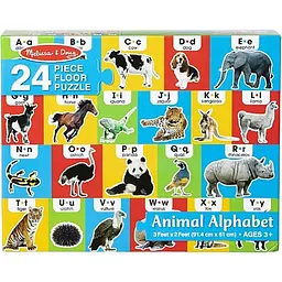 Мега-пазл Melissa&Doug Алфавіт/Тварини, 24 елементи (MD31001)