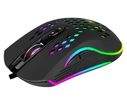 Миша XTRIKE ME GM-222, чорний, USB, оптична, RGB підсвічування, 7 кнопок, 1.5 м (6932391924433)