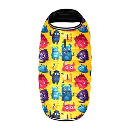Курточка-накидка для собак WAUDOG Clothes, малюнок "Мохнаті монстри", L, А 41 см, B 58-70 см, С 42-52 см - мініатюра 3