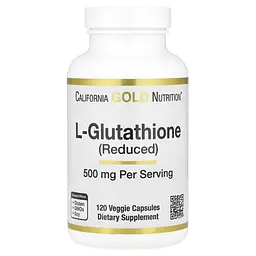 Глутатіон L-Glutathione 500 mg 120 вегетаріанських капсул California Gold Nutrition vit0006136
