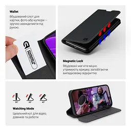 Чохол до мобільного телефона Armorstandart OneFold Case Motorola G57 Power 5G Black (ARM89721) - мініатюра 5