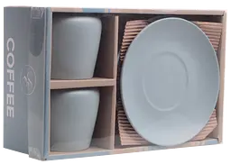 Набір чашок Limited Edition Morning Coffee 2х240 мл з блюдцями порцеляна (RX-N24704) - мініатюра 5