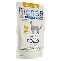 Вологий корм Monge Cat Monoprotein Sterilised курка, 85 г (70013710) - мініатюра 2