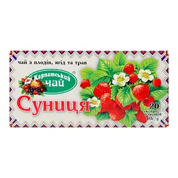 Чай Карпатський Чай Суниця 40 г (20 шт. x 2 г) - мініатюра 2
