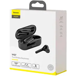 Бездротові навушники TWS Baseus W07 NGW07-01 Black - мініатюра 2