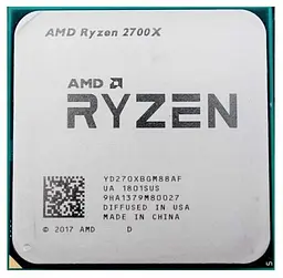 Процесор AMD Ryzen 7 2700X (YD270XBGM88AF) (Socket AM4, 16T, 4.3 ГГц, Tray) Б/в