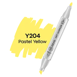 Маркер двосторонній Пастельний жовтий, Y204, 99IDEAS