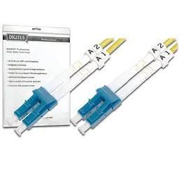 Патч-корд волоконно-оптичний LC/UPC-LC/UPC 9/125 SM OS2 duplex 10м Digitus teh0018379