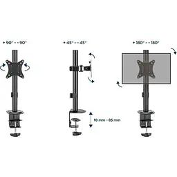 Кронштейн Gembird для 1-го монітора 17"-32" MA-D1-02 - мініатюра 11