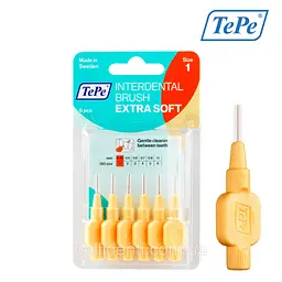Міжзубна щітка TePe Extra Soft оранжева (0.45 мм), 6 шт - мініатюра 2