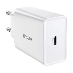 Мережевий зарядний пристрій Baseus Speed Mini PD Charger 20W (CCFS-SN02) White [67420] - мініатюра 1