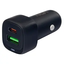 Автомобільний зарядний пристрій VOIN 38W, 1USB QC3.0 18W + 1PD 20W, 12/24V (C-36213)