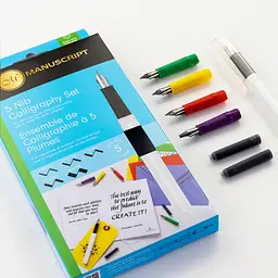 Набір для каліграфії 5 Nib Calligraphy Set (5 пер 2 картриджи) Manuscript - мініатюра 6