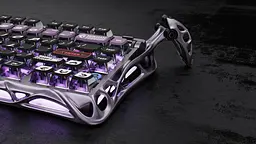GravaStar Клавіатура магнітна Mercury V75 Pro 80keys, GravaStar x Gateron Jade Gaming, USB-A, 8k, RGB, Iron Purple - мініатюра 9