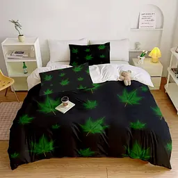 Постільна білизна 3D полуторна з мікросатину CalmLeaf 31399 150х215 см 50х70 см