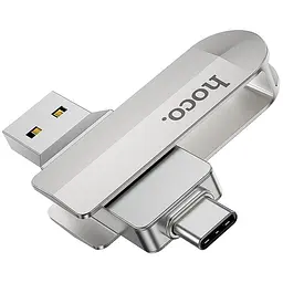 Флеш-накопичувач Hoco UD10 Metal Flash 2in1 USB 3.0/Type-C - 128GB Gray