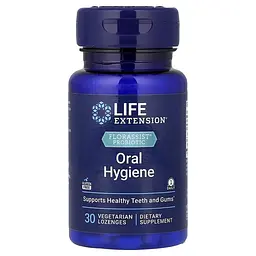 Пробіотичні пастилки для ротової порожнини FLORASSIST Probiotic Oral Hygiene, 30 пастилок Life Extension vit0004176