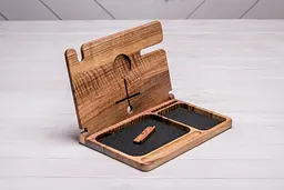 Дерев'яний органайзер для гаджета ecoWalnut 300x231x210 мм - мініатюра 2