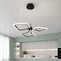 Компактна чорна підвісна LED люстра з 3 квадратними рамками Artlight 2406-3DS-BK