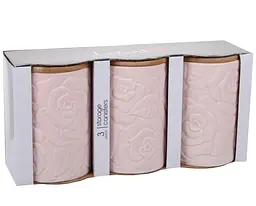 Набір банок Lefard для сипучих продуктів з бамбуковою кришкою, 3 шт, 10х10х15 см (940-247) - мініатюра 2
