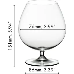 Набір келихів для бренді Riedel Vinum 840 мл 2 шт. (6416/18) - мініатюра 4