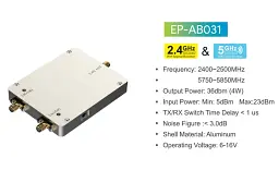 Двохдіапазонний підсилювач Wi-Fi сигналу з антеною EDUP EP-AB031 2.4/5.8 ГГц 4W 36dBm бустер розширювач вайфай FPV (18802) - мініатюра 2